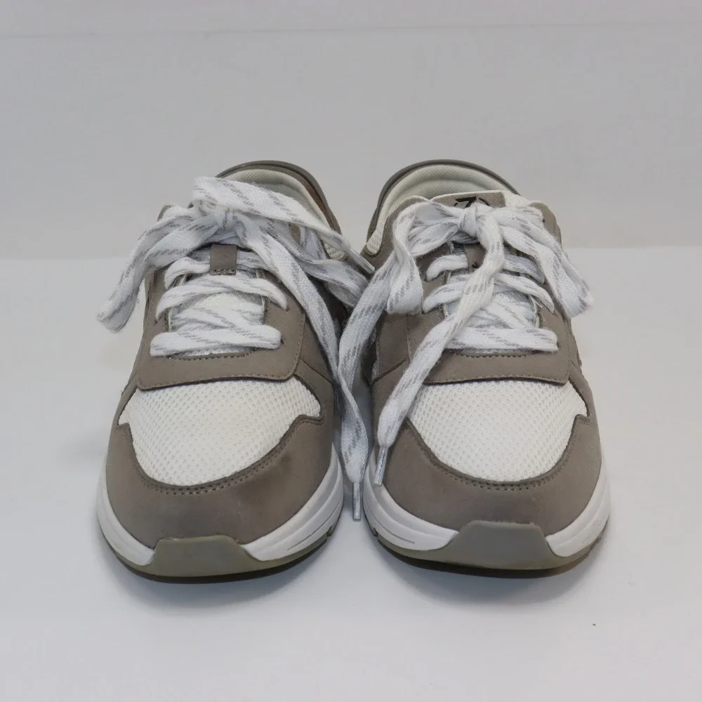 Zeba Hands-Free Sneakers 8‎ Gray White Womens Walking Shoes Slip On 04329